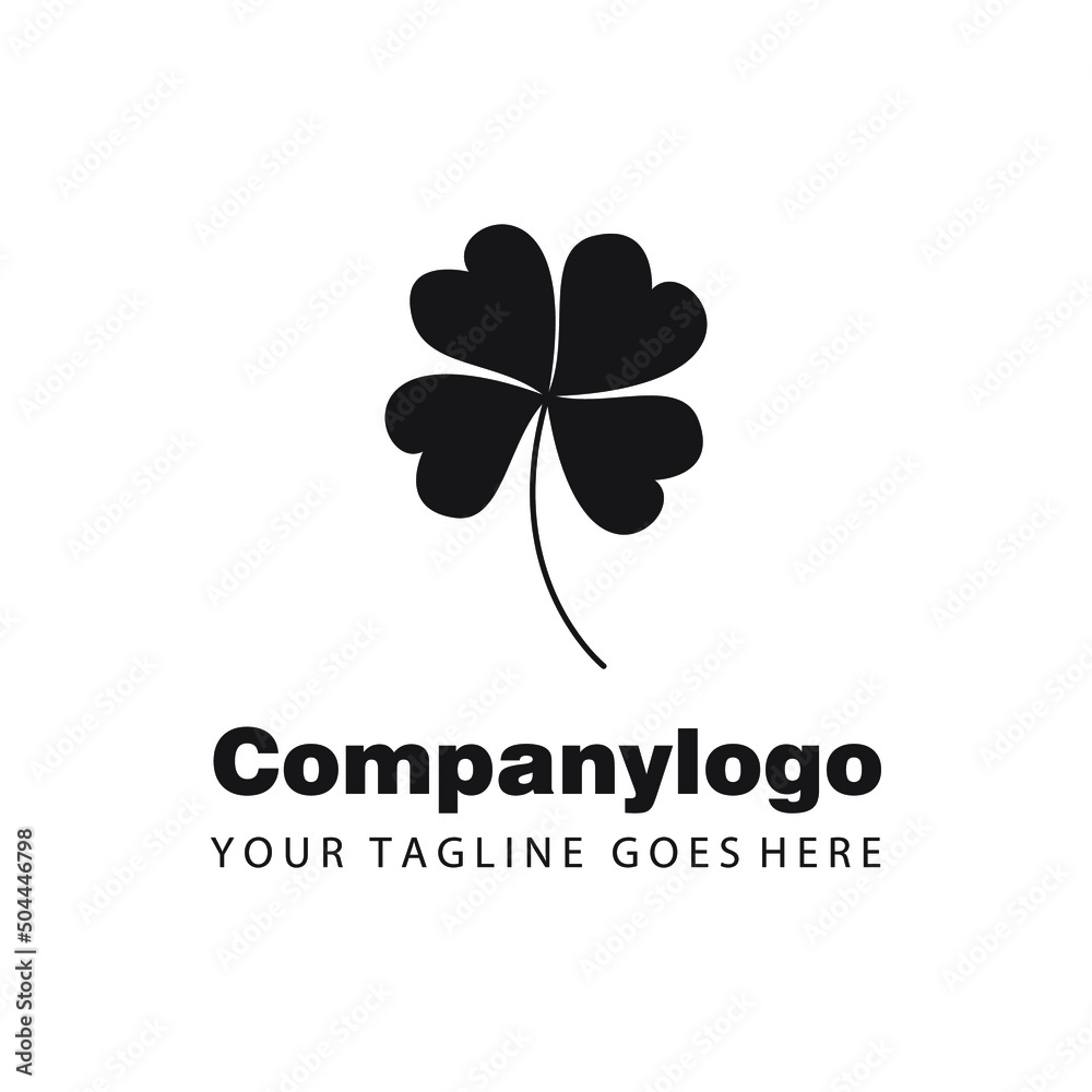 Black clover leaf icon. Vector illustration Stock Vector Image & Art - Alamy