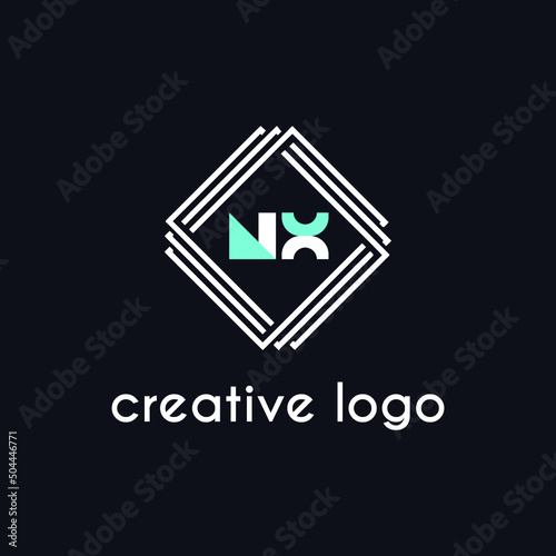 creative letter nx for logo company design photo