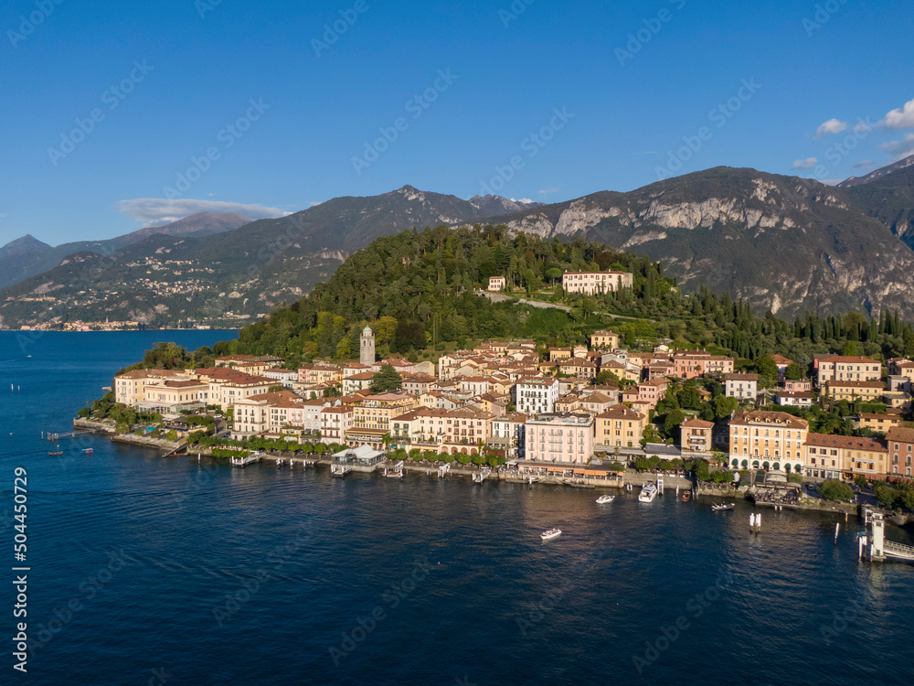 Aerial view of Bellagio on the Lake Como