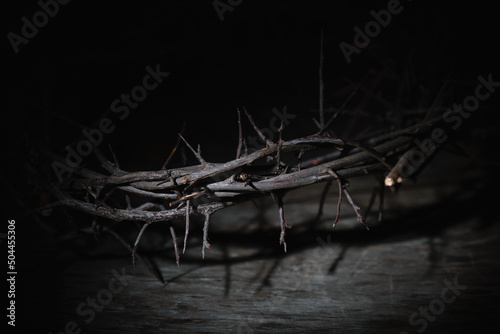 Crown thorns as symbol of passion, death and resurrection of Jesus Christ.