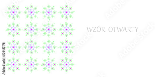 Wzór otwarty z elementem kwiatowym