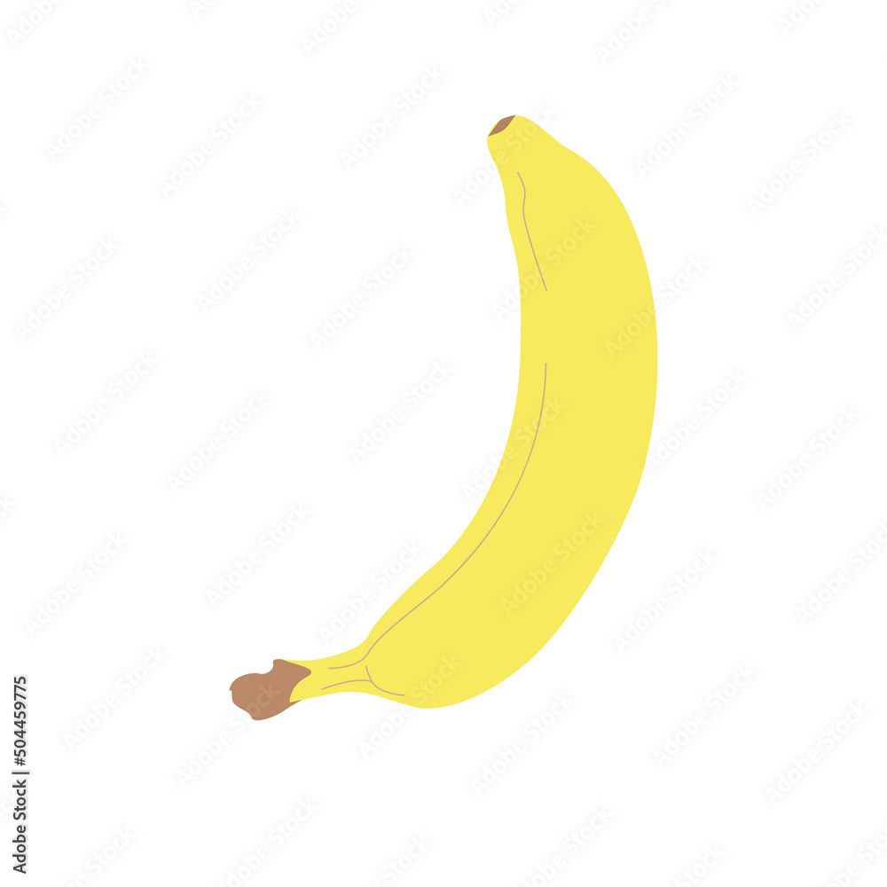 Vector image, banana isolated on white background
