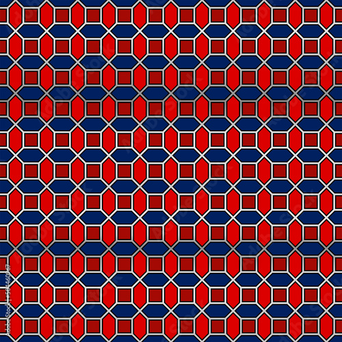 Geometric seamless pattern design with silver grid
