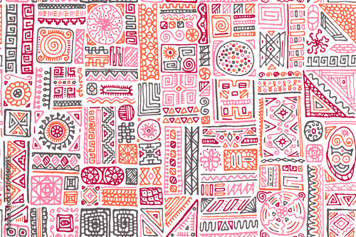 Traditional african vector seamless pattern design