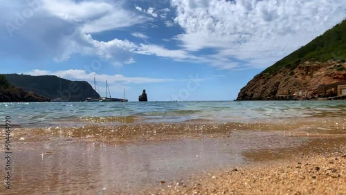 Benirras beach in Ibiza, Spain photo