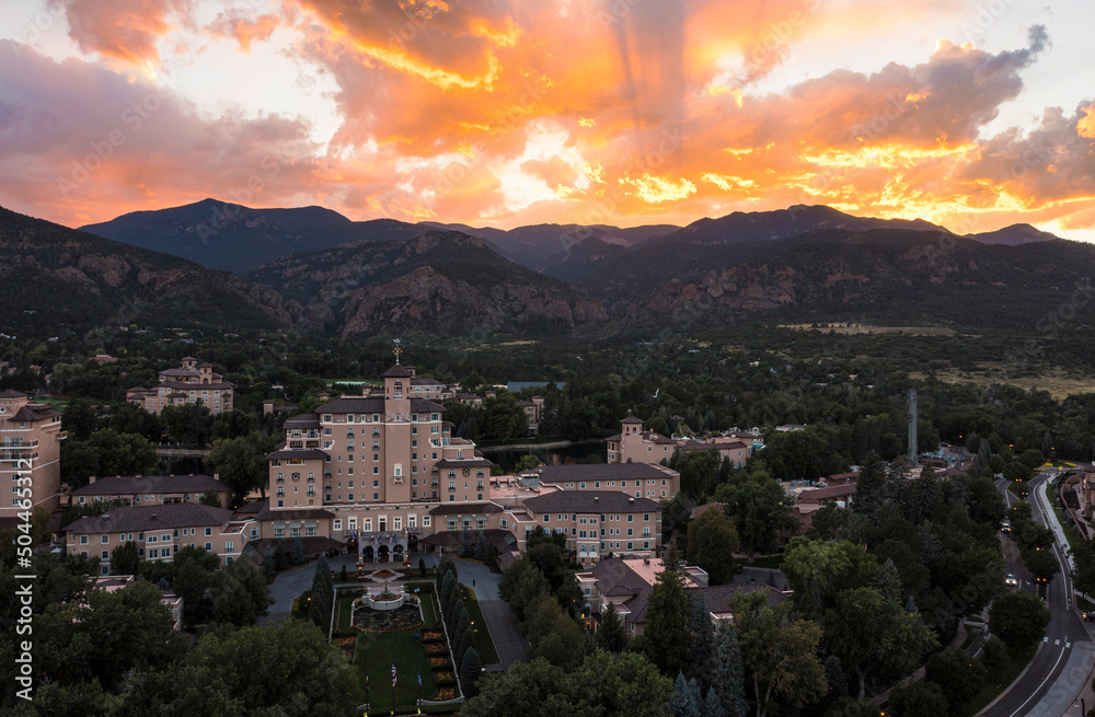 Aerial View of The Broadmoor and an Incredible Sunset