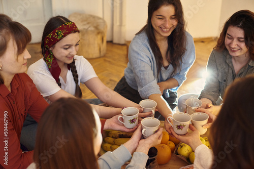 Tea ceremony in the apartment photo