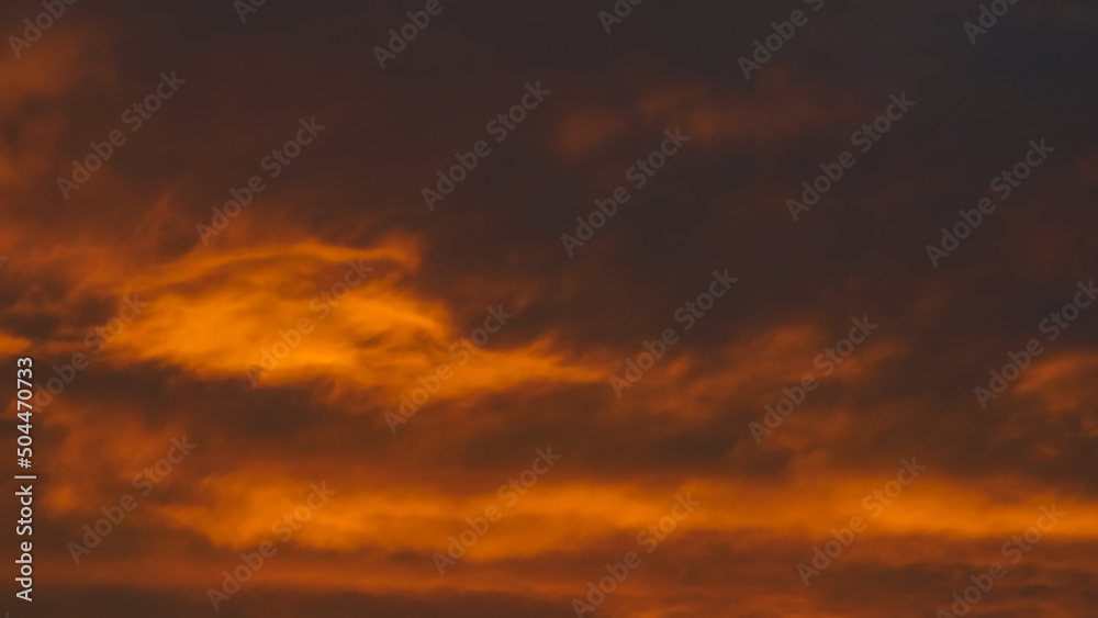 fire in the evening sky