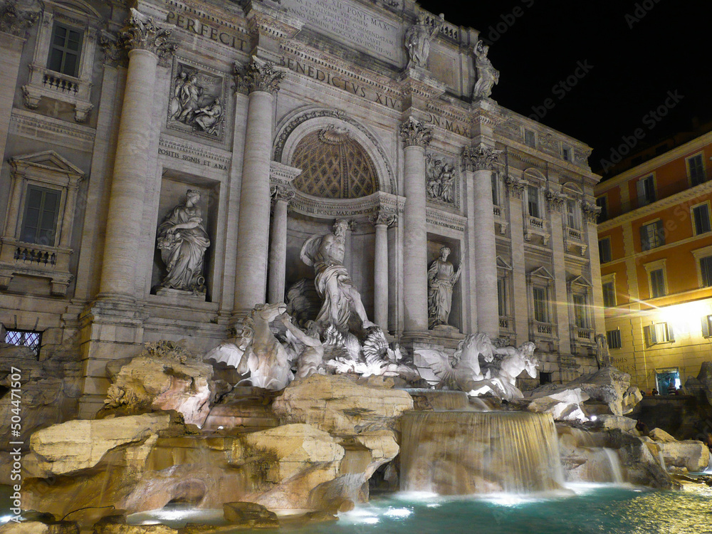 World famous Fontana di Trevi in Rome, Italy