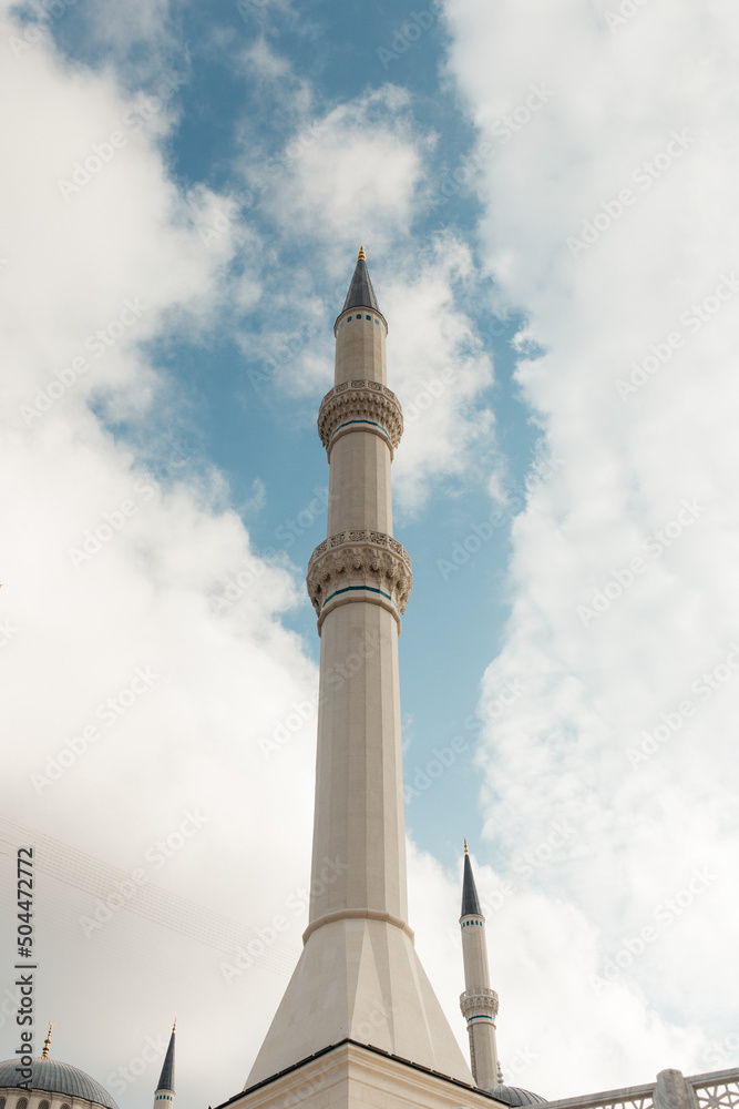 Entrance to the Camlica mosque in Istanbul Stock Photo Adobe Stock