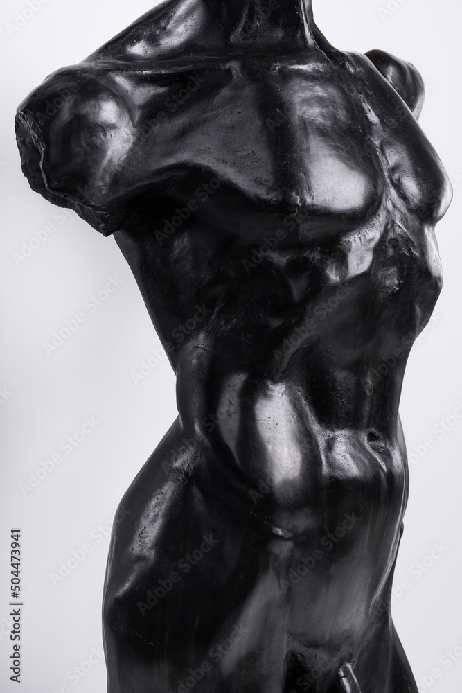 Black sculpture on white background Black sculpture on white background
