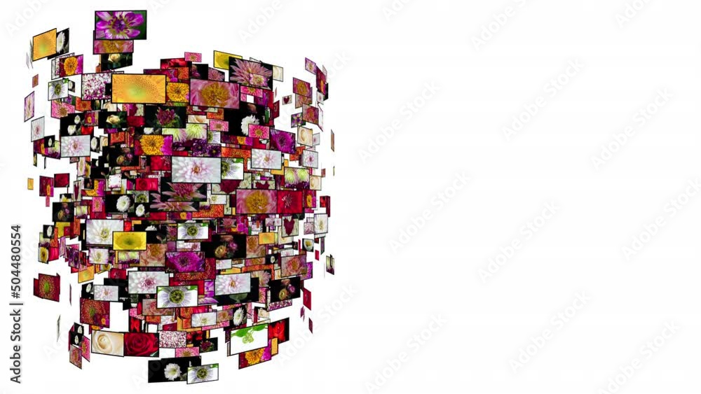 floral background made of squares on white with copy space floral background made of squares on white with copy space