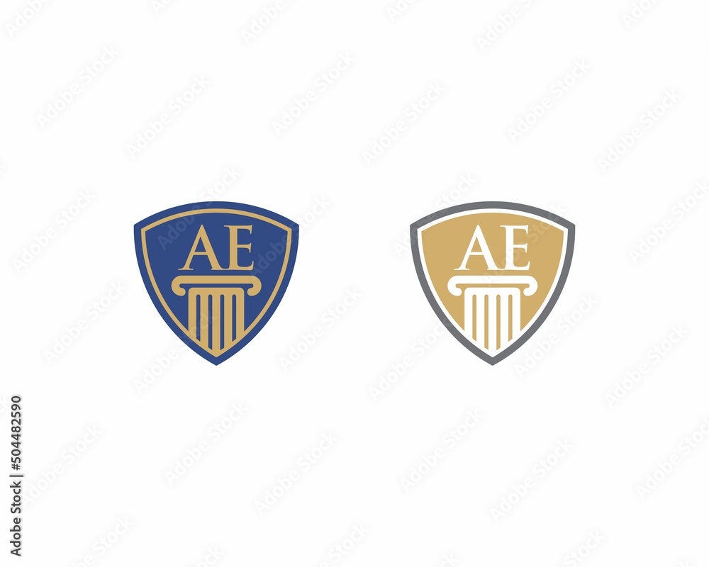 Letter AE , Law Logo Vector 001