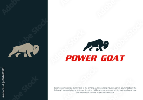 goat logo design. logo template