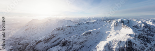 Glencoe Three sisters mountains in winter 