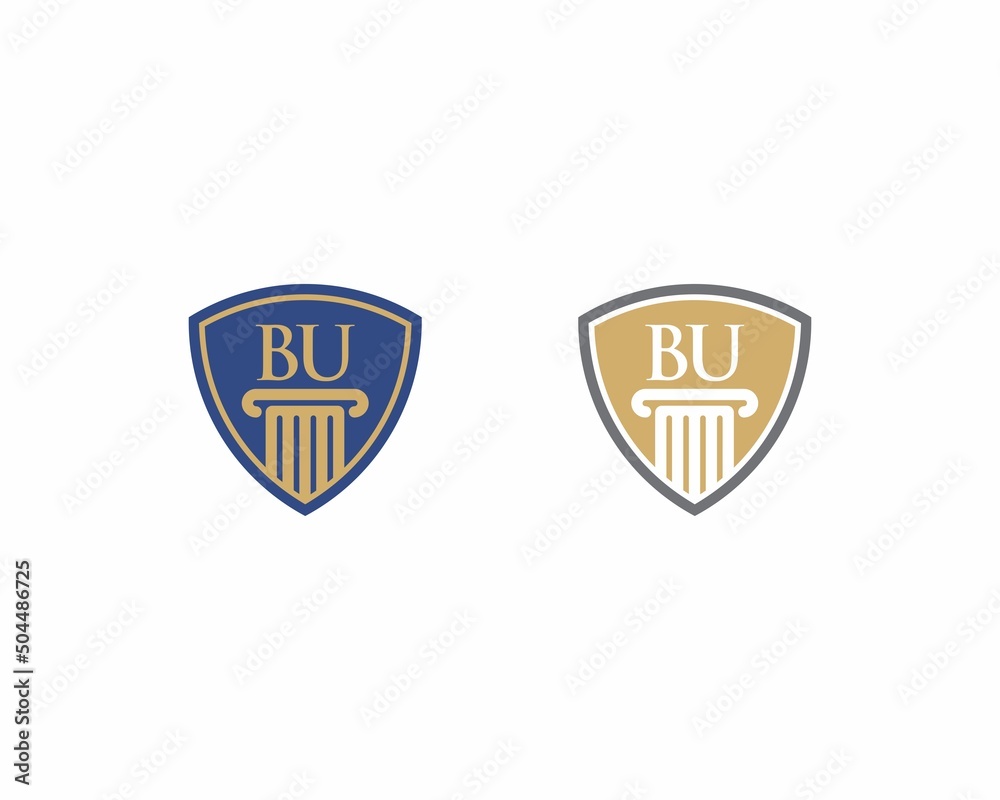 Letter BU, Law Logo Vector 001