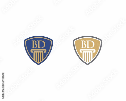 Letter BD  Law Logo Vector 001