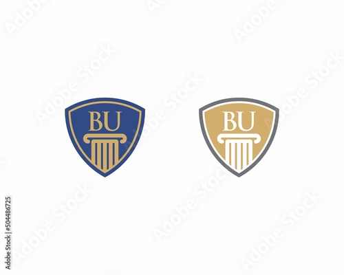 Letter BU  Law Logo Vector 001