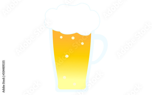 ビールジョッキと泡泡