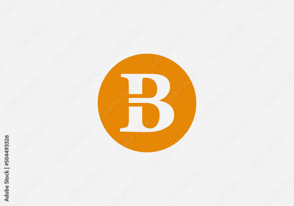Flat letter logo and circle icon design vector B Flat letter logo and circle icon design vector B