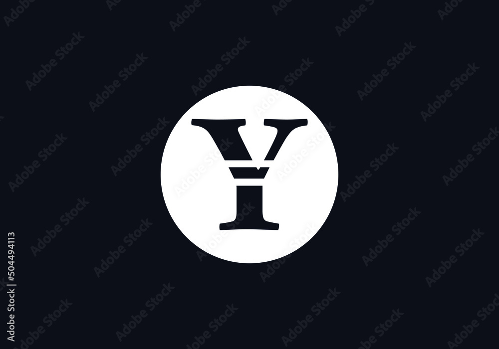 Flat letter logo and circle icon design vector Y Flat letter logo and circle icon design vector Y