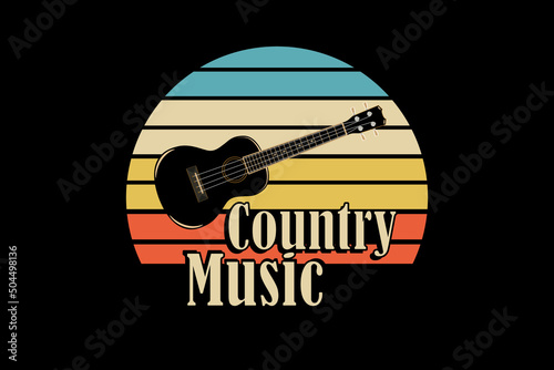Country music retro vintage landscape design