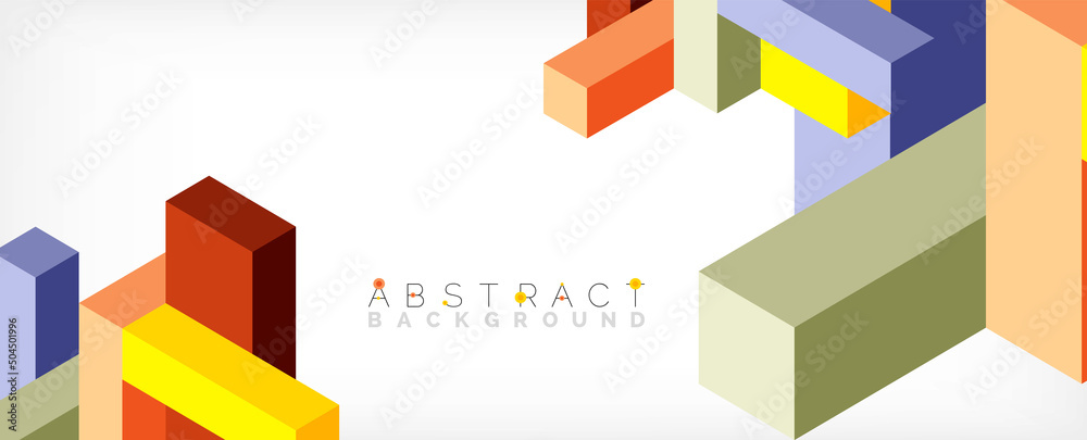 Abstract background. 3d cubes, cubic elements and blocks. Techno or business concept for wallpaper, banner, background, landing page Abstract background. 3d cubes, cubic elements and blocks. Techno or business concept for wallpaper, banner, background, landing page