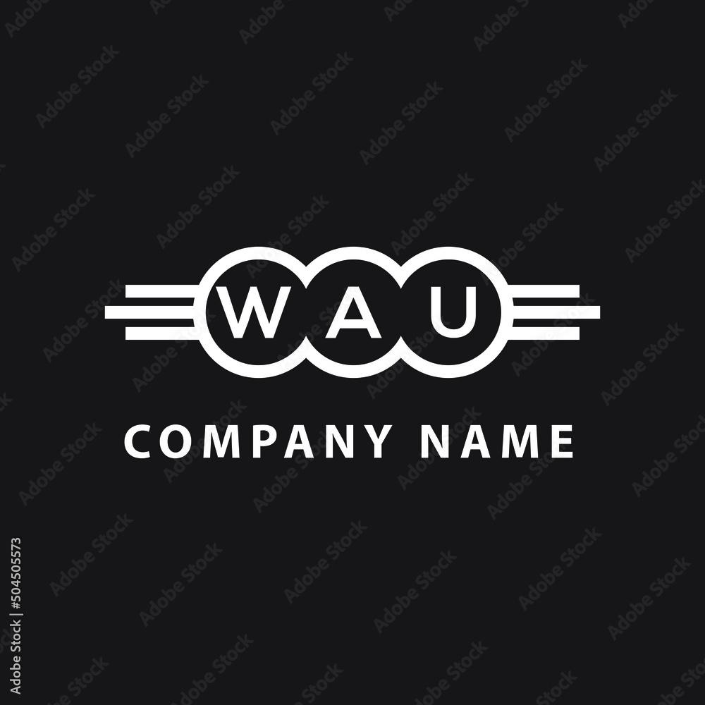 WAU letter logo design on black background. WAU creative initials letter logo concept. WAU letter design.
WAU letter logo design on black background. WAU creative initials letter logo concept. WAU letter design.