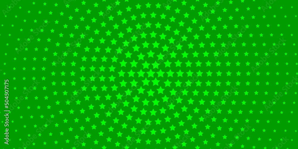 Light Green vector pattern with abstract stars.