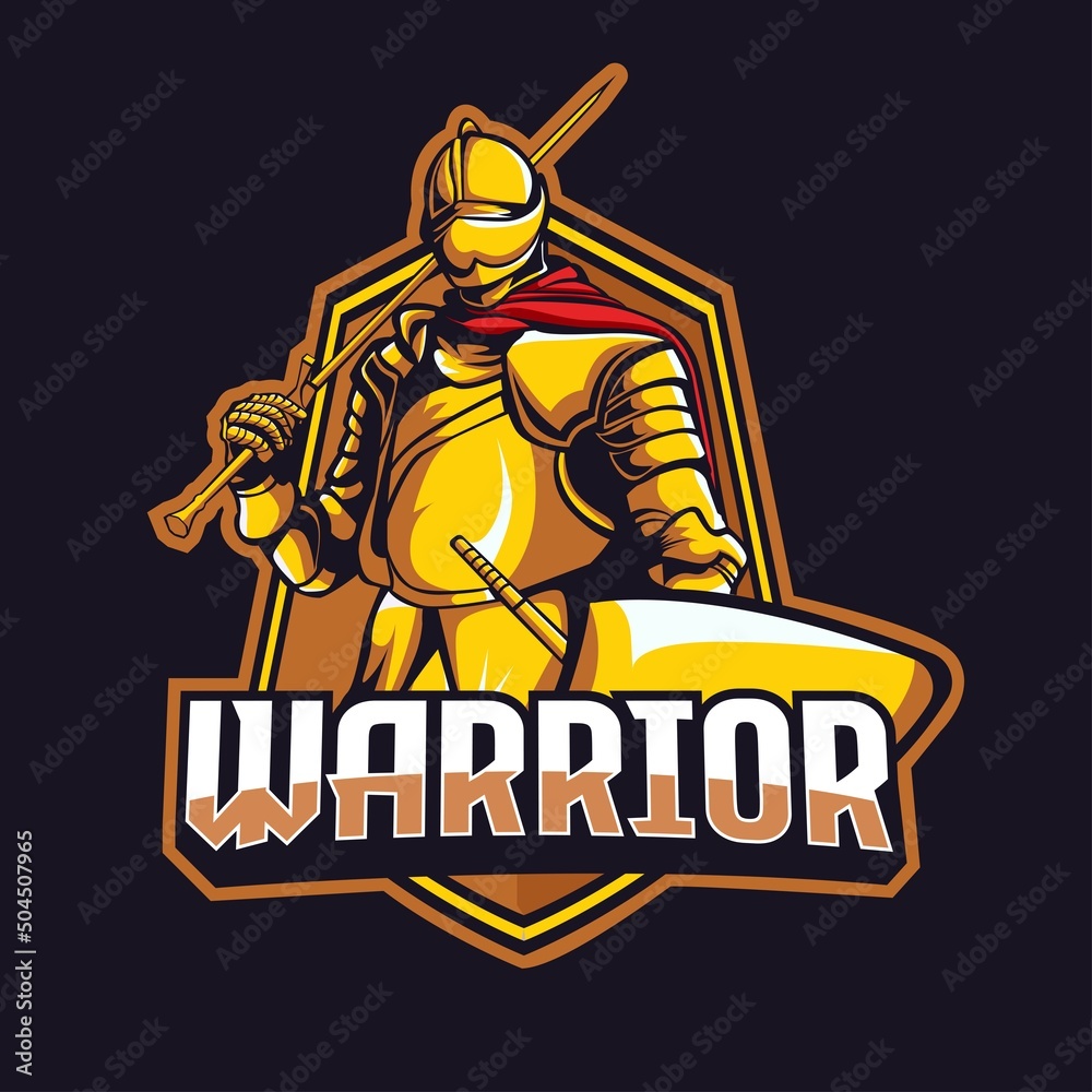 spartan warrior esport logo mascot design