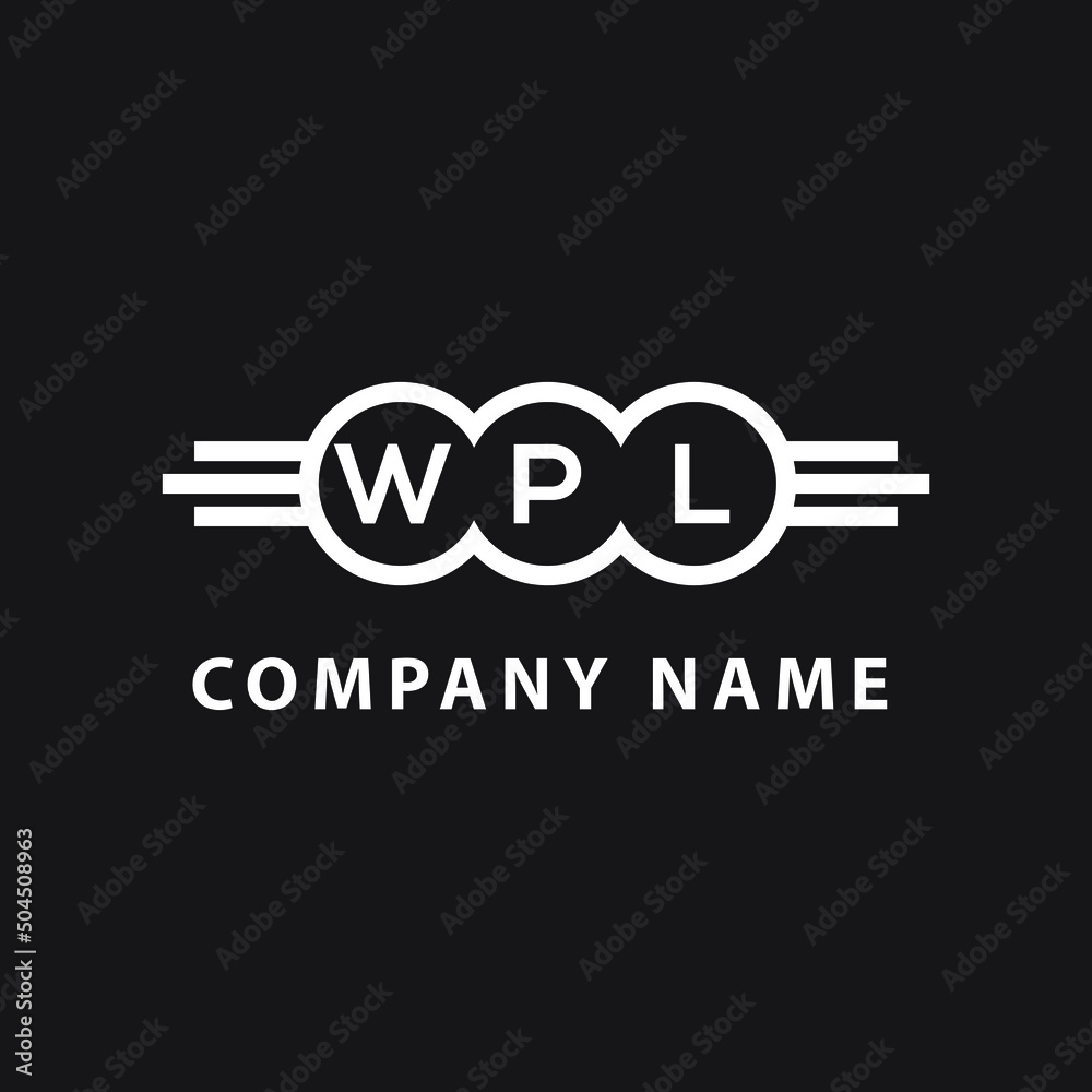 WPL letter logo design on black background. WPL creative initials letter logo concept. WPL letter design. WPL letter logo design on black background. WPL creative initials letter logo concept. WPL letter design.