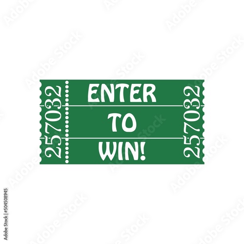 Enter to win prizes icon isolated on white background