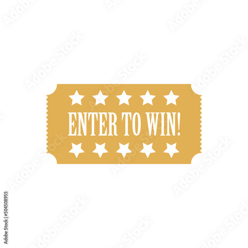 Enter to win prizes icon isolated on white background