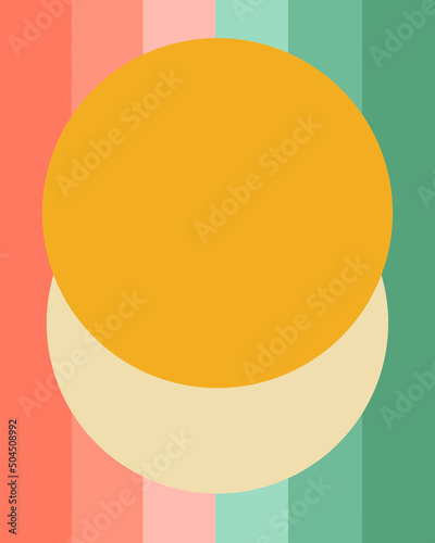 Colorful Geometric Illustration Of Overlapping Shapes photo