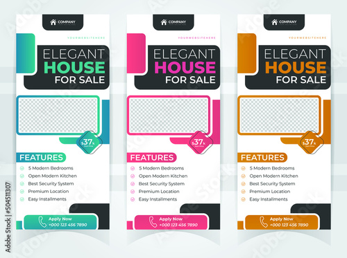 Real estate roll-up banners  and Pull up, display, advertisement, business flyers, posters,
 presentation, corporate, web banner layout, modern creative banners design templates set