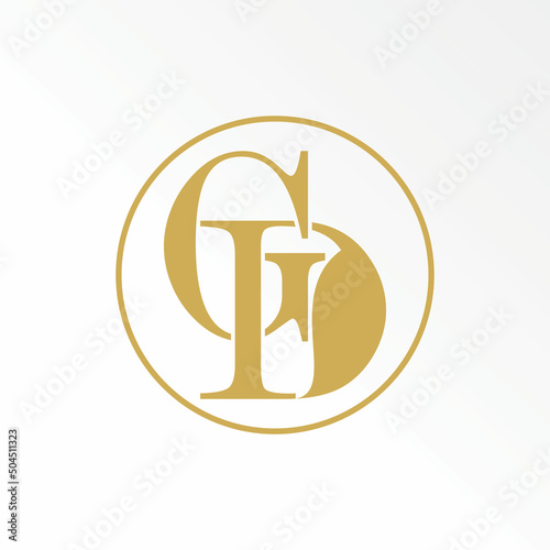 Letter or word DG or GD serif font with connected and leaf image graphic icon logo design abstract concept vector stock. Can be used as symbol related to nature or initial