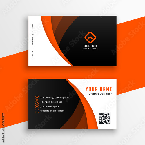 professional red business card for office
