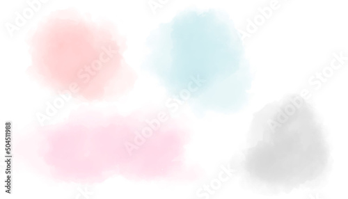 soft pastel colors watercolor banners set
