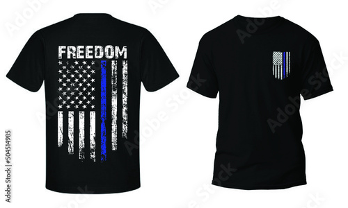 Thin Blue Line T Shirt Template