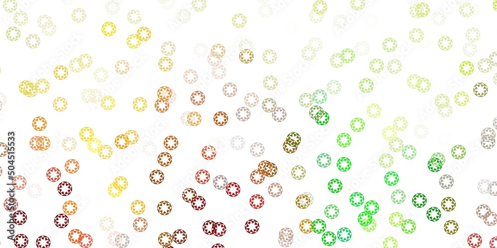 Light green, yellow vector texture with disks. Light green, yellow vector texture with disks.