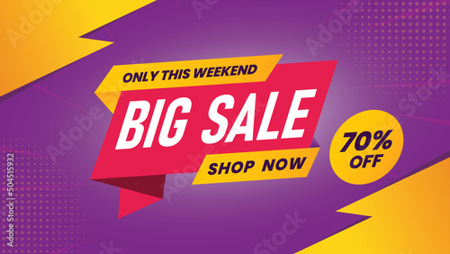 Sale banner template design, Big sale special offer. 