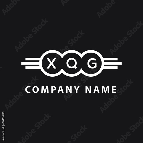 XQG letter logo design on black background. XQG creative initials letter logo concept. XQG letter design. 