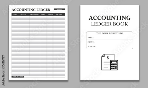 accounting ledger book kdp interiors. Business finance tracker ledger. Balance sheet tracker log book. Checking account ledger for business and financial work.