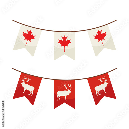 decorative canada pennants