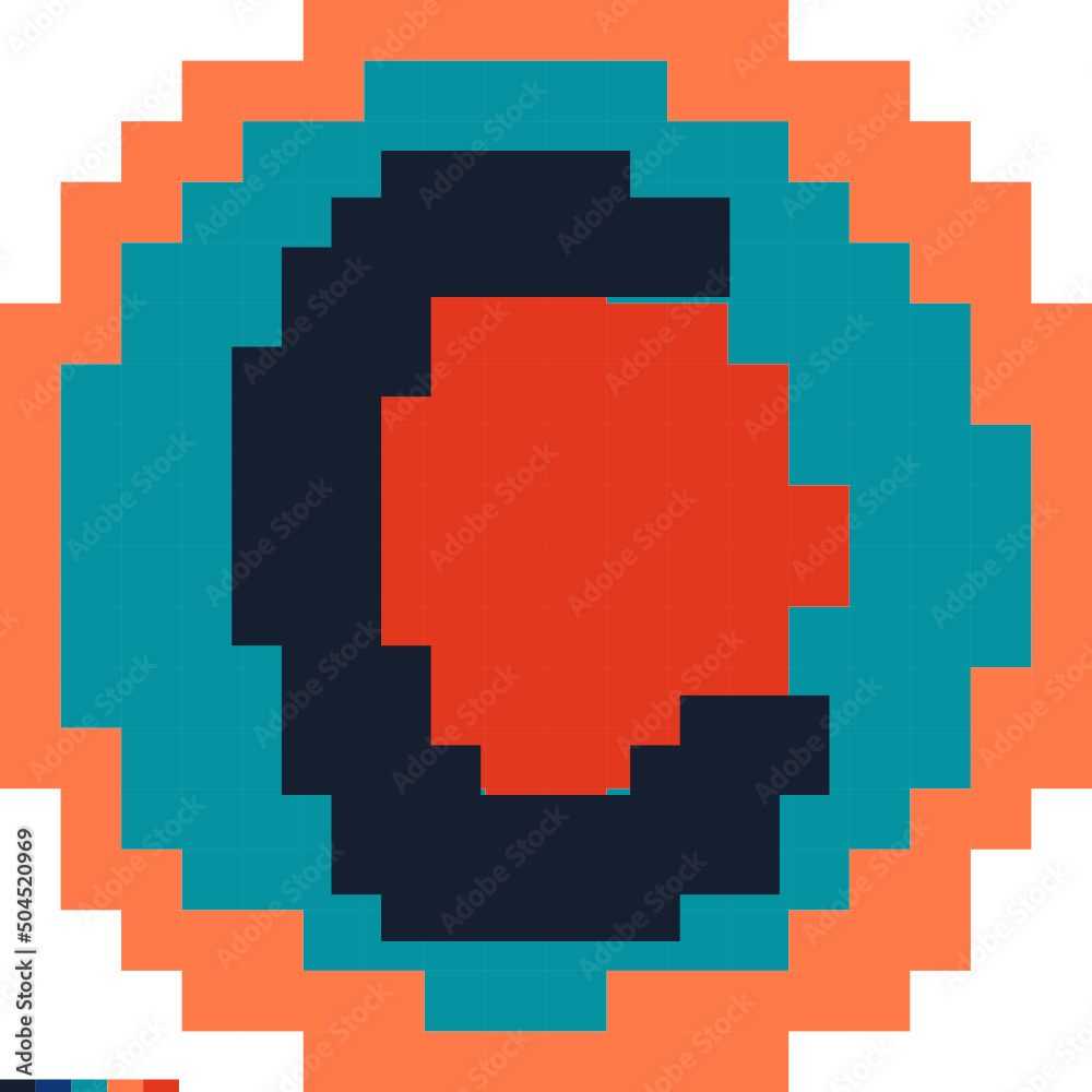 Obraz premium pixelated letter C