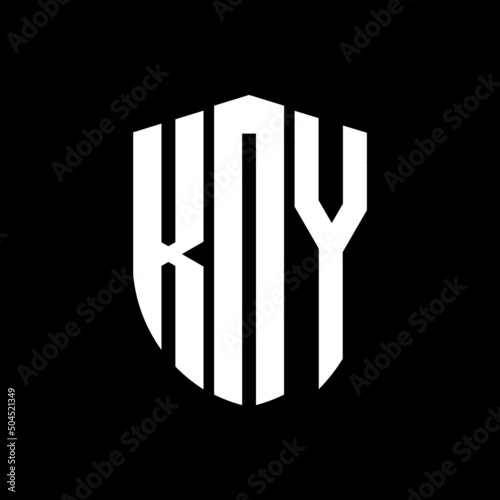 KNY letter logo design. KNY modern letter logo with black background. KNY creative  letter logo. simple and modern letter logo. vector logo modern alphabet font overlap style. Initial letters KNY  photo