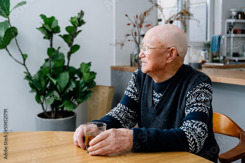 Portrait of Asian senior man photo