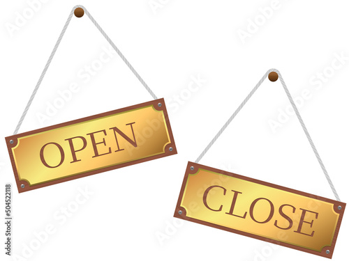 金色オープン＆クローズ札　GOLD　OPEN＆CLOSE
