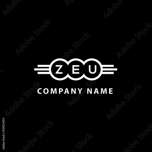 ZEU letter logo design on black background. ZEU creative initials letter logo concept. ZEU letter design.