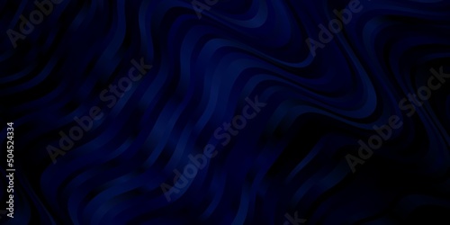 Dark BLUE vector template with curved lines.